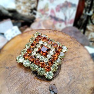 1940's Austrian Crystal Rhinestone Brooch